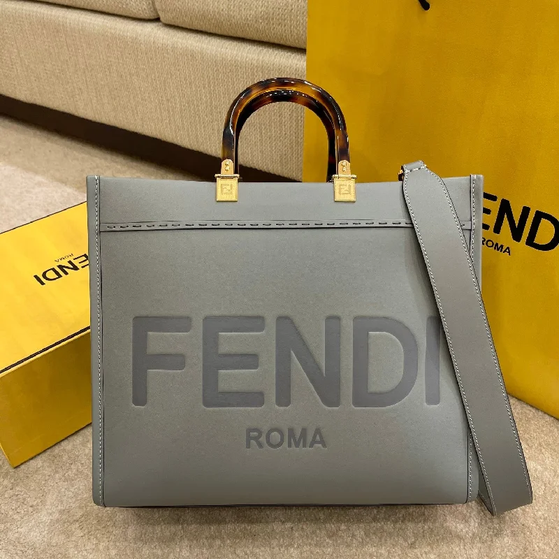 Trendy transparent PVC bagsFendi Tote Bag Grey For Women