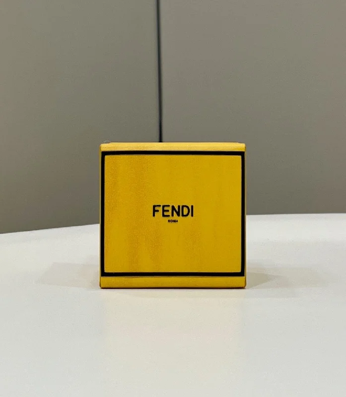 Mini bags for evening outFendi Logo Box Keychain Yellow Charm Bag For Woman 8cm/3in