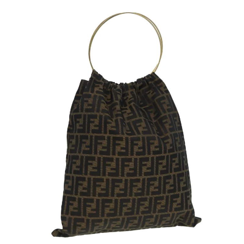 Best-selling designer bags 2025FENDI Zucca Canvas Hand Bag Brown Black  84442