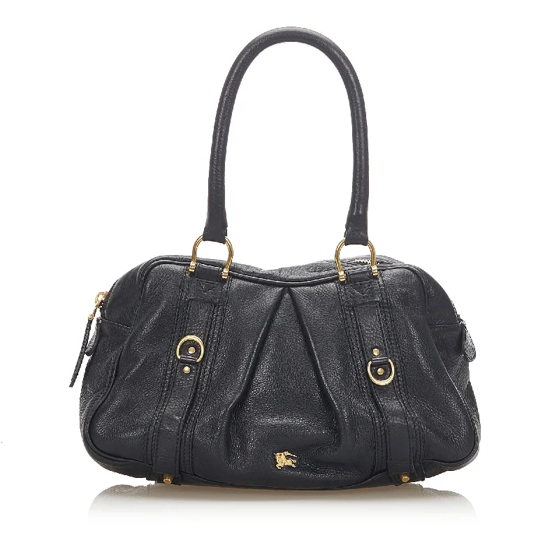 Vegan leather handbagsBurberry Leather Shoulder Bag (SHG-18266)