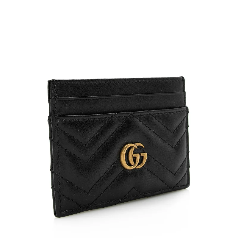 Eco-friendly tote bags for shoppingGucci Matelasse Leather GG Marmont Card Case (22416)