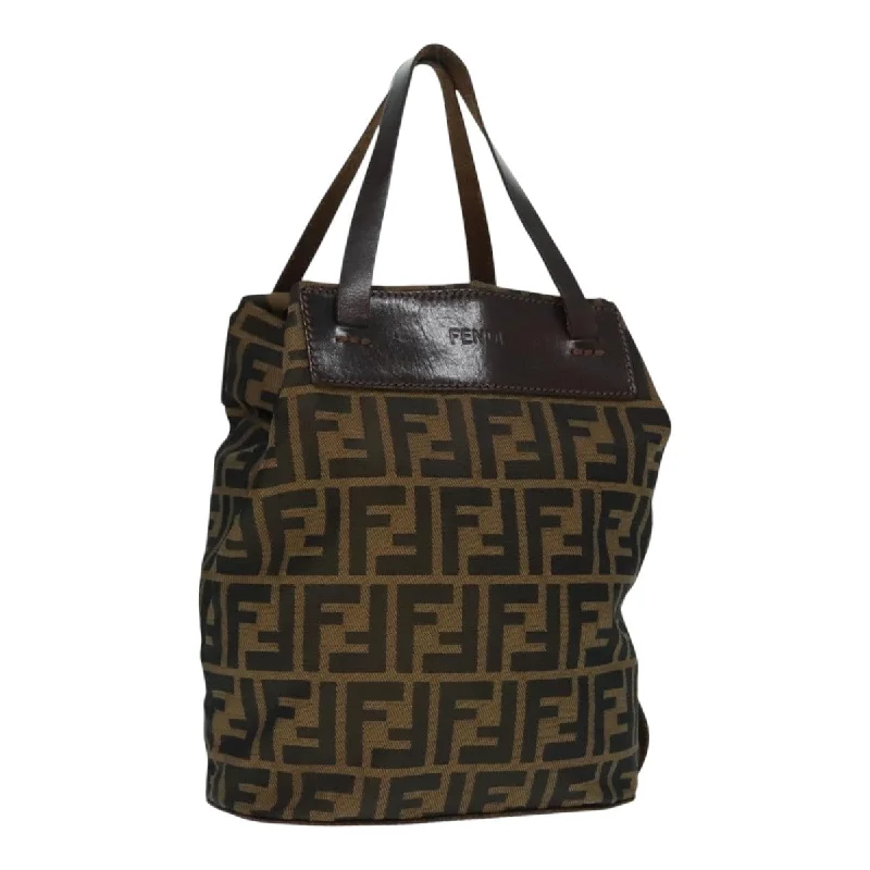 Best tote bags for workFENDI Zucca Canvas Hand Bag Brown Black  ep6007