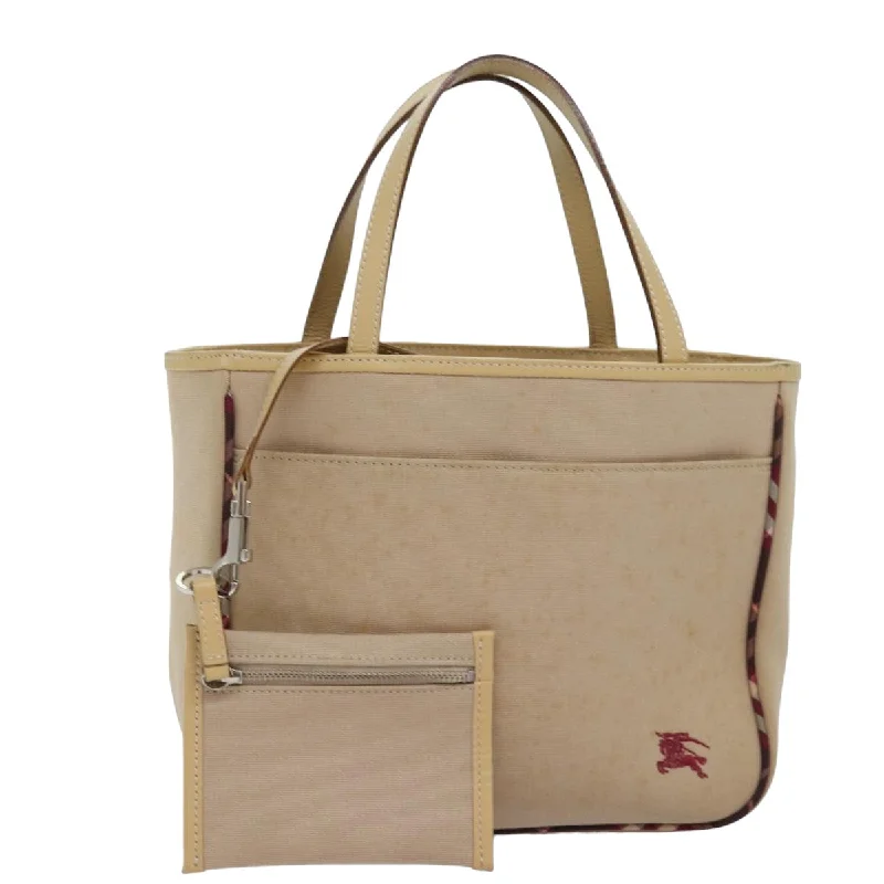 Stylish laptop bags for professionalsBURBERRY Blue Label Hand Bag Canvas Beige Auth bs14831