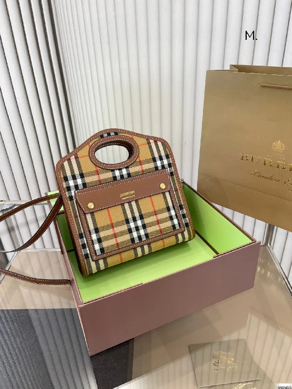 Customizable monogram bagsBurberry Check Pocket Handbag