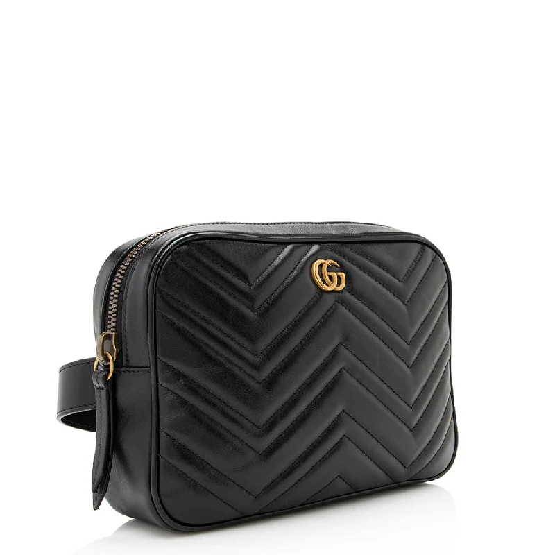 Top-rated backpack brandsGucci Matelasse Leather GG Marmont Large Belt Bag - Size 32 / 80 (22528)