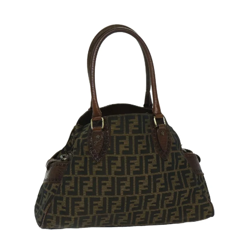 Luxury handbags 2025FENDI Zucca Canvas Hand Bag Brown  yk11216