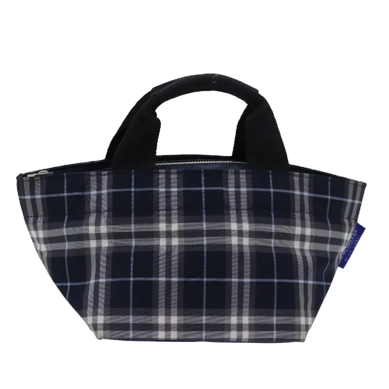 Best tote bags for workBURBERRYSs Nova Check Blue Label Hand Bag Nylon Navy  yk13111