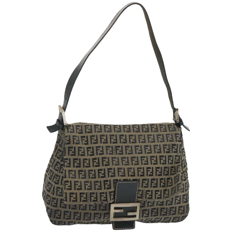 Best-selling designer bags 2025FENDI Zucchino Canvas Mamma Baguette Shoulder Bag Navy  67267