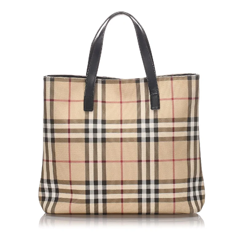 High-end designer bags for menBurberry Brown Beige Canvas Fabric House Check Tote Bag United Kingdom