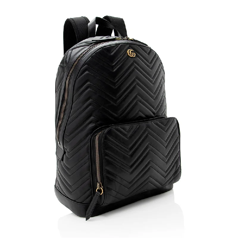 Water-resistant travel backpacksGucci Matelasse Leather GG Marmont Day Backpack (SHF-19679)