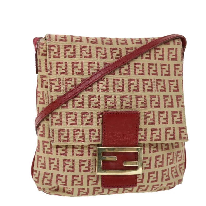 Best tote bags for workFENDI Zucchino Canvas Mamma Baguette Shoulder Bag Beige Red  52738