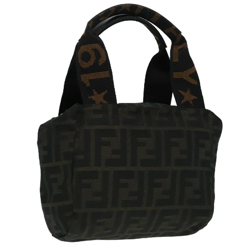 Sustainable fashion bagsFENDI Zucca Canvas Hand Bag Brown Black  ep5977