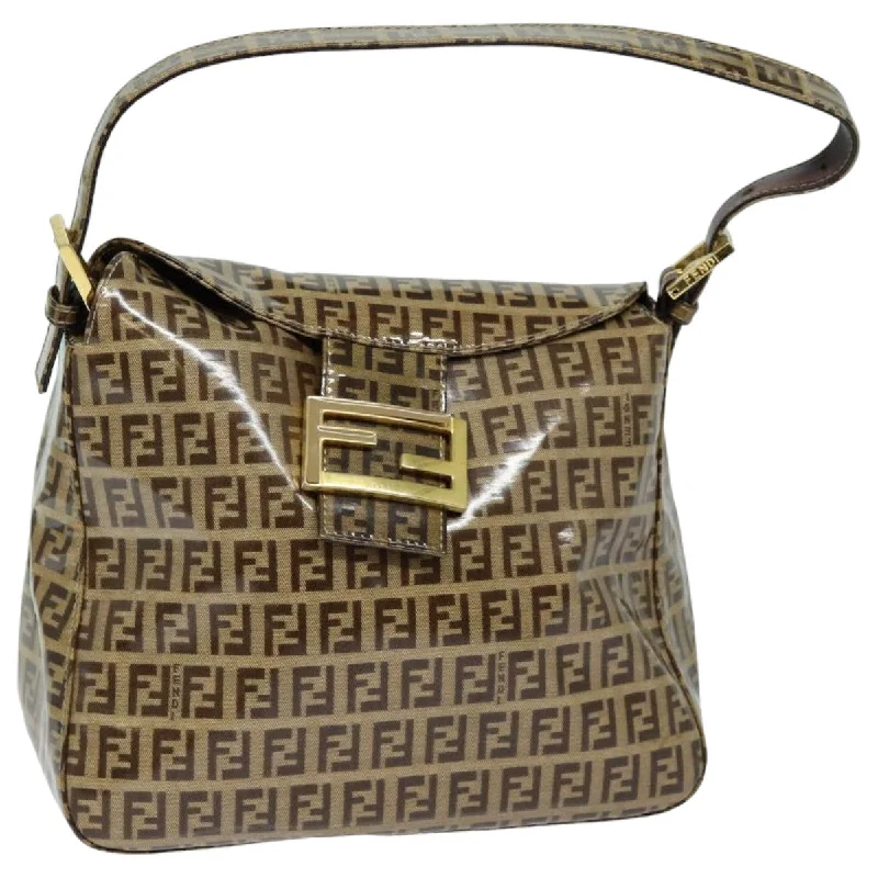 Luxury handbags 2025FENDI Zucchino Canvas Mamma Baguette Shoulder Bag Beige  yk13733