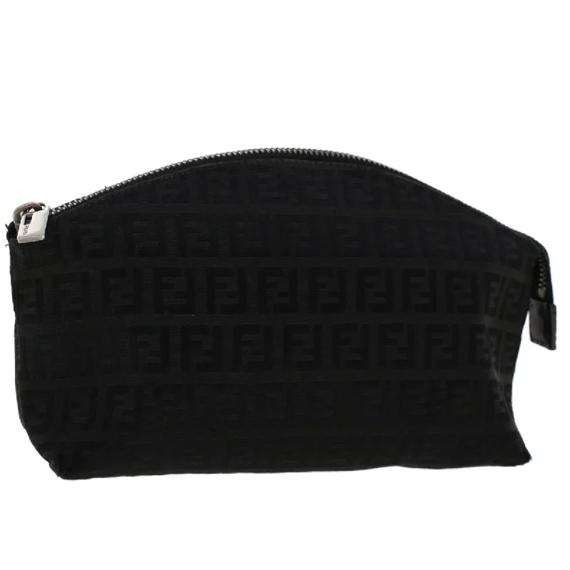 Best bags for weekend getawaysFENDI Zucchino Canvas Pouch Black  48217