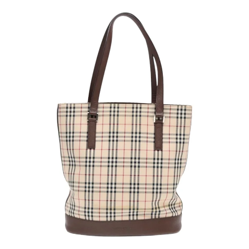 Water-resistant travel backpacksBURBERRY Nova Check Tote Bag Canvas Beige Brown Silver  87766