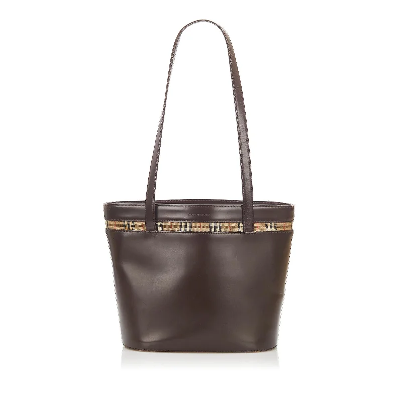 High-end designer bags for menBurberry Leather Tote Bag (SHG-16309)