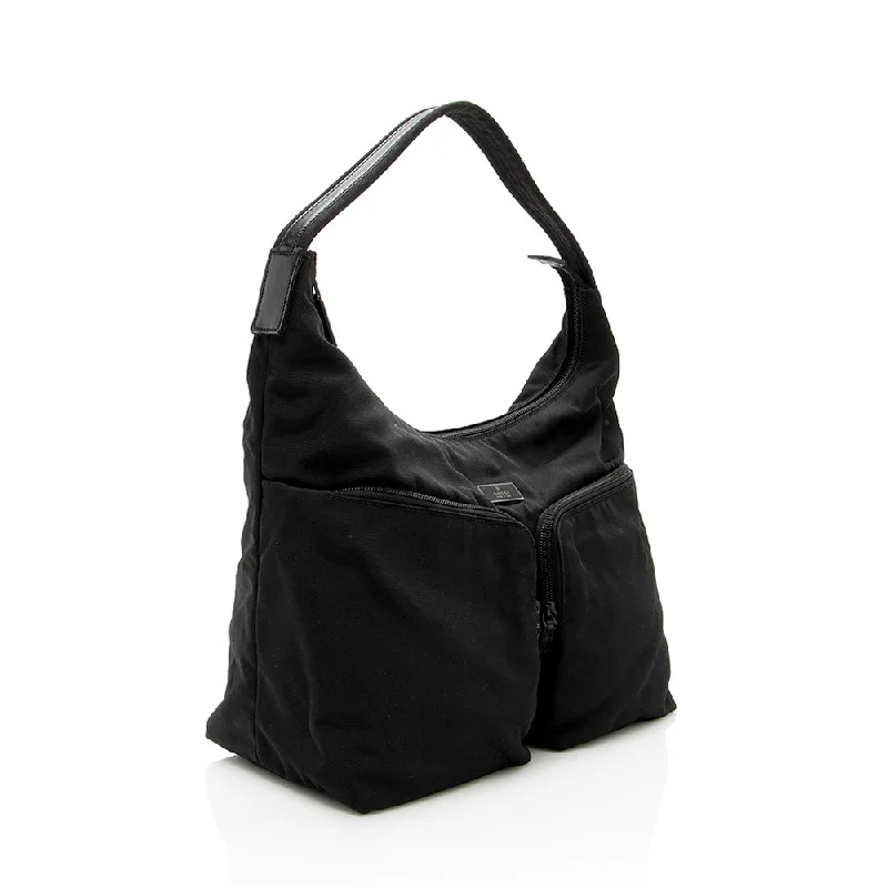 High-quality leather messenger bagsGucci Nylon Pocket Hobo (SHF-19926)