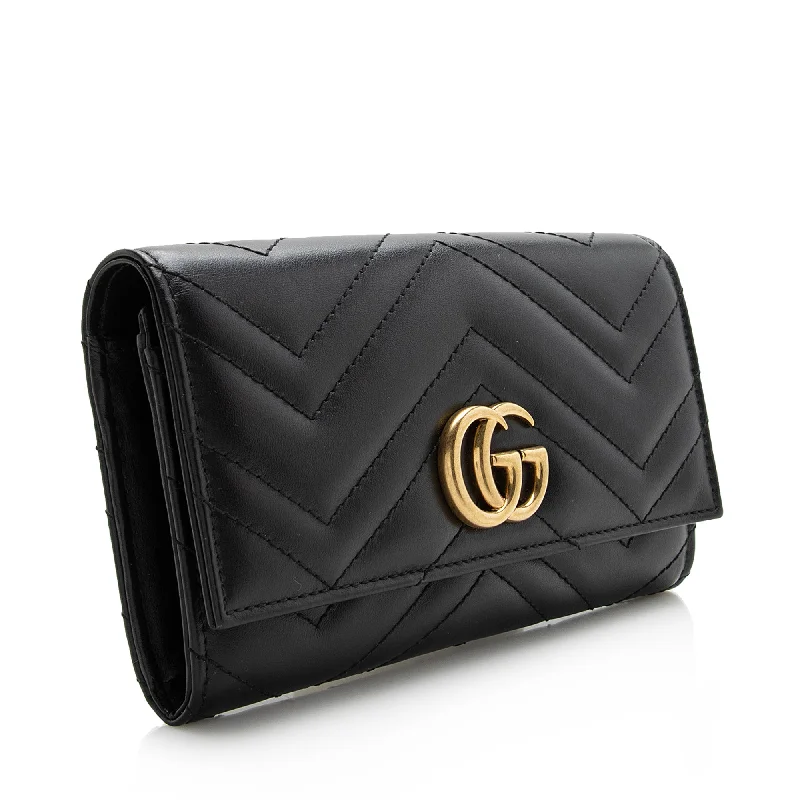 Luxury brand bags on saleGucci Matelasse Leather GG Marmont Continental Wallet (22692)