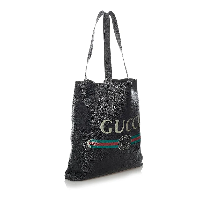 Mini bags for evening outGucci Logo Leather Tote Bag (29841)