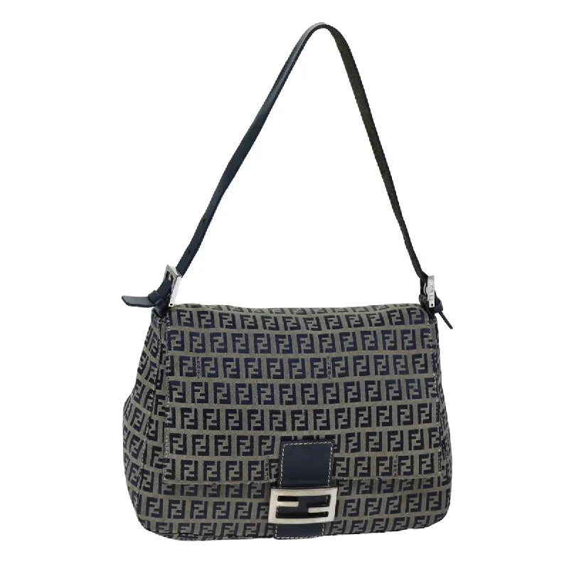 Water-resistant travel backpacksFENDI Zucchino Canvas Mamma Baguette Shoulder Bag Navy  am6397