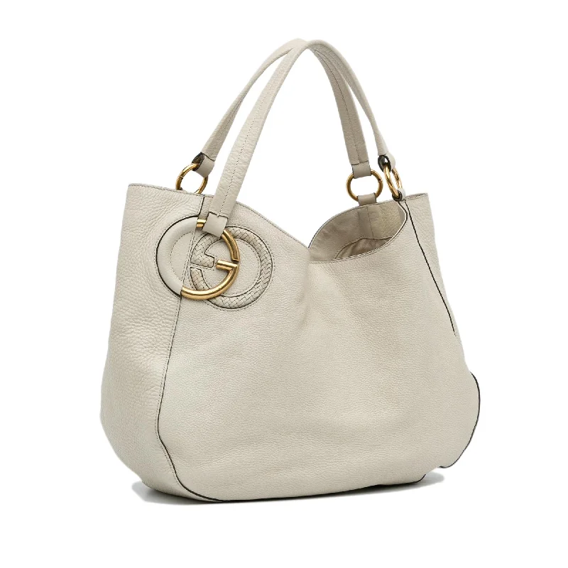 Affordable designer bag dupesGucci Leather Twill Tote Bag (6N7GyM)