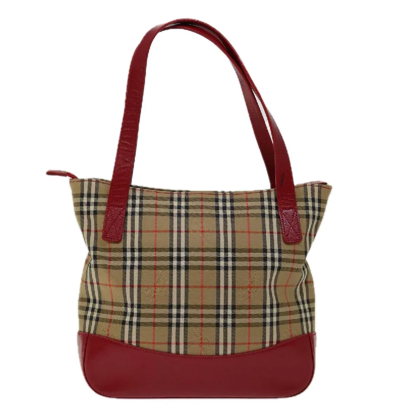 Luxury bags with exotic skinsBURBERRY Nova Check Tote Bag Canvas Beige Red  69899