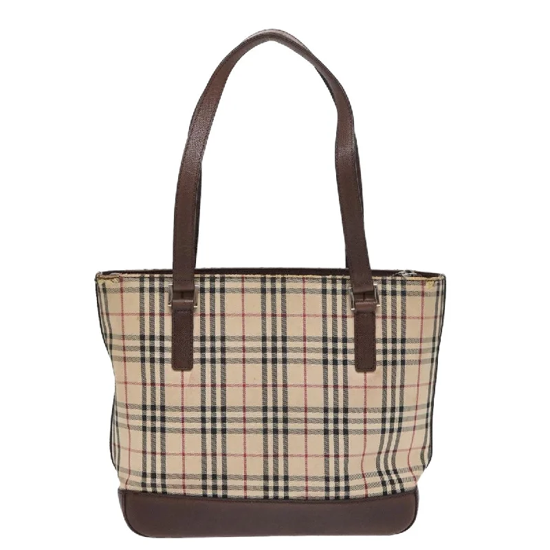 Eco-friendly tote bags for shoppingBURBERRY Nova Check Tote Bag Canvas Beige Brown  bs16017