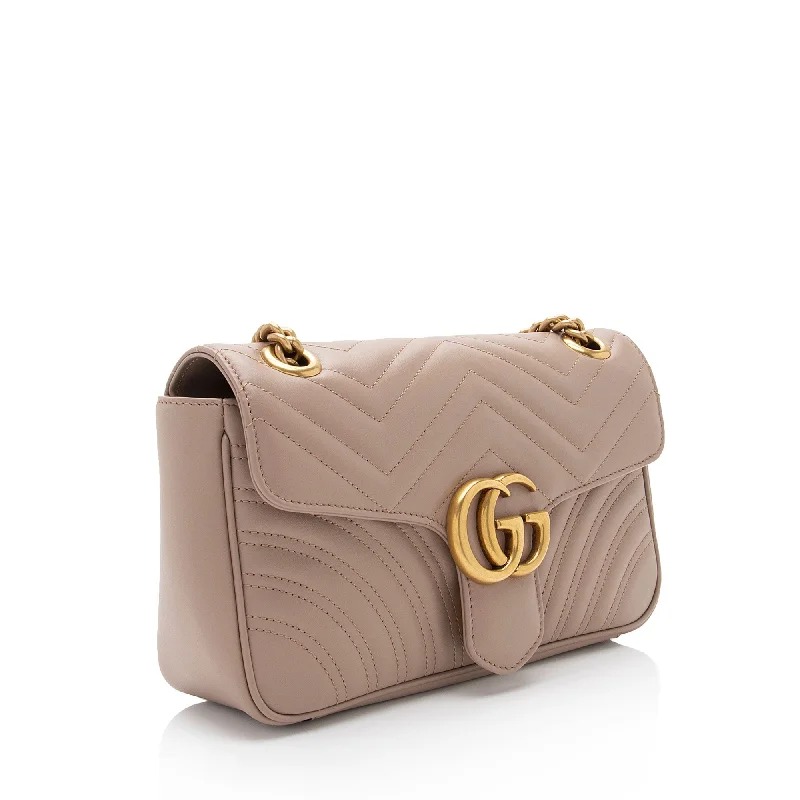 Vintage-inspired handbagsGucci Matelasse Leather GG Marmont Small Flap Shoulder Bag (ydhtSa)