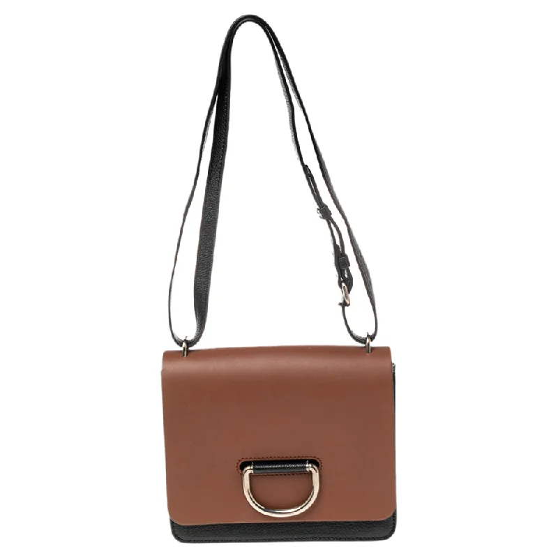 Stylish laptop bags for professionalsBurberry Brown/Black Leather Small D-Ring Shoulder Bag