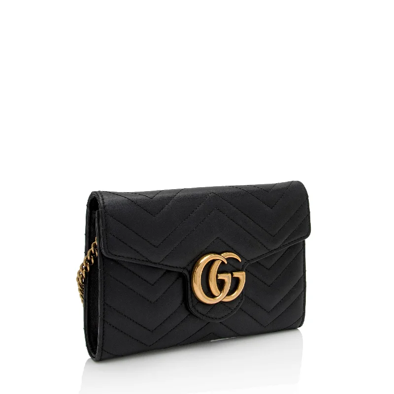 Designer bags for womenGucci Matelasse Leather GG Marmont Flap Mini Wallet Bag (6xoeZx)