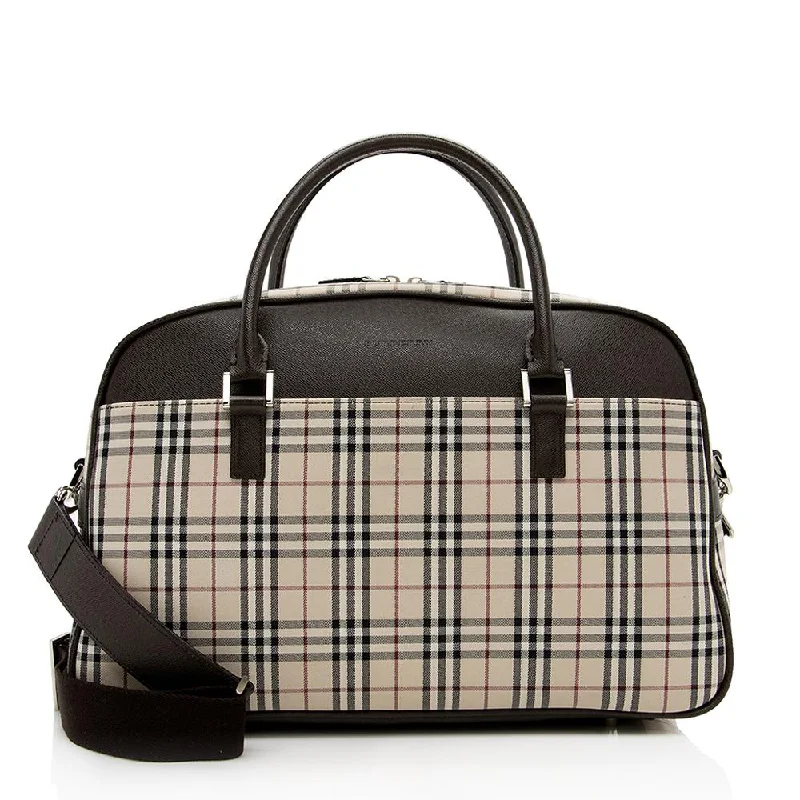 Best tote bags for workBurberry Check Duffel Bag (SHF-13736)