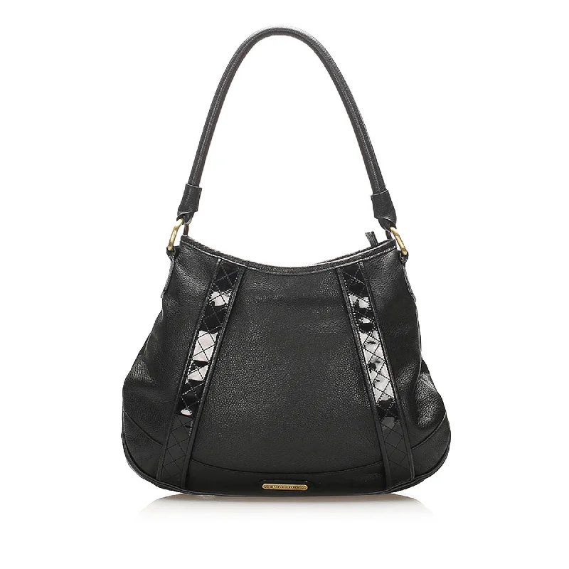 Designer bags with detachable strapsBurberry Leather Shoulder Bag (SHG-15735)