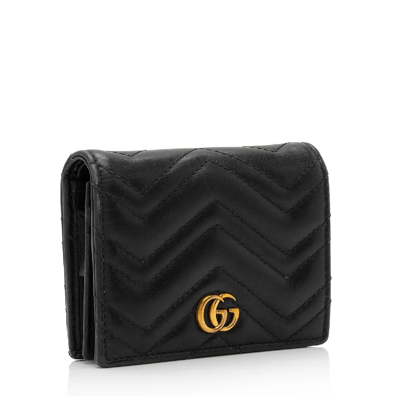 Compact crossbody bags for travelGucci Matelasse GG Marmont Card Case Wallet (SHF-otkUtR)