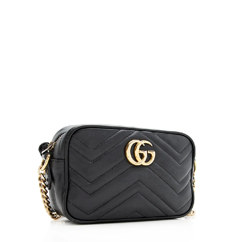 Best-selling designer bags 2025Gucci Matelasse Leather GG Marmont Mini Bag (SHF-19626)