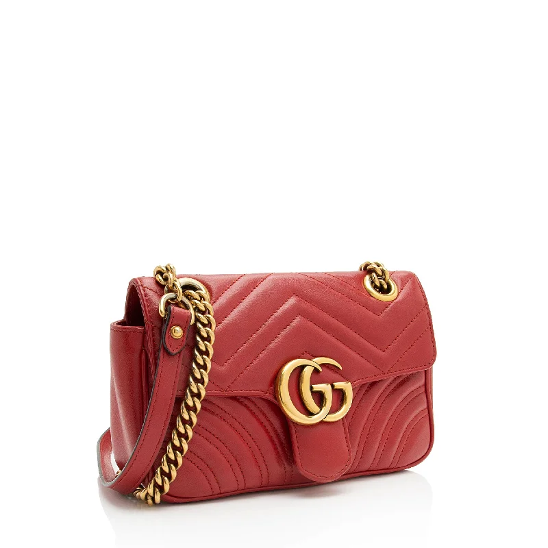 Vintage-inspired handbagsGucci Matelasse Leather GG Marmont Mini Flap Bag (Ak6QrB)