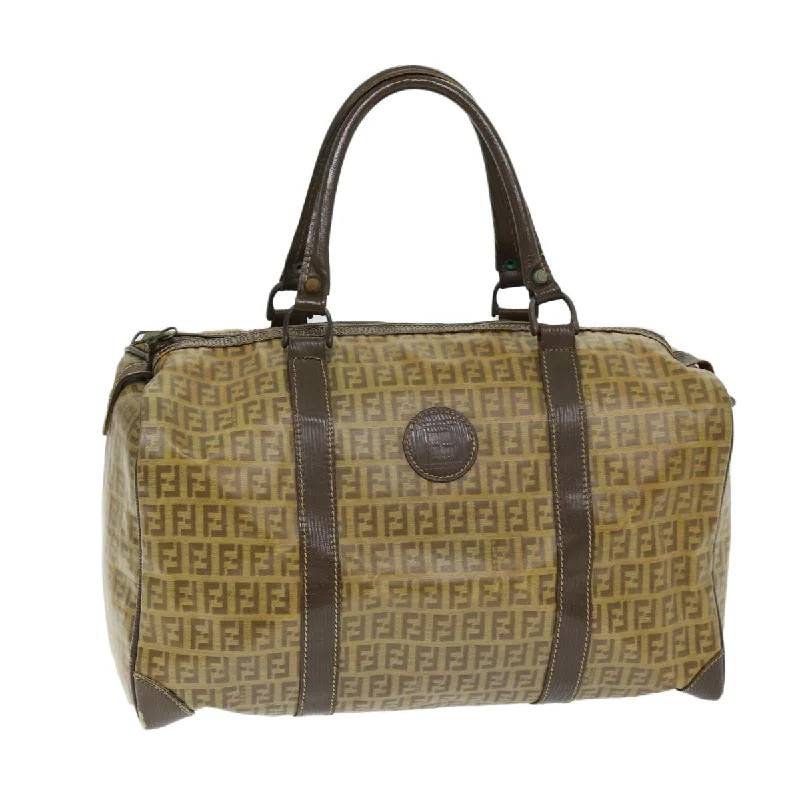 Customizable monogram bagsFENDI Zucchino Canvas Boston Bag Vintage Brown  ti1667