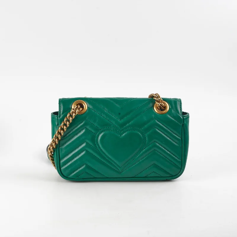 Compact crossbody bags for travelGucci Marmont Mini Green