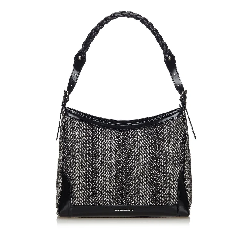 Minimalist leather handbagsBurberry Black Wool Fabric Shoulder Bag United Kingdom