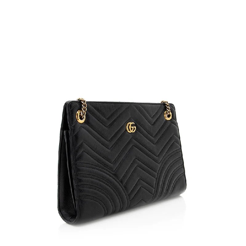 Designer bags with gold hardwareGucci Matelasse GG Marmont Small Tote (SHF-19568)