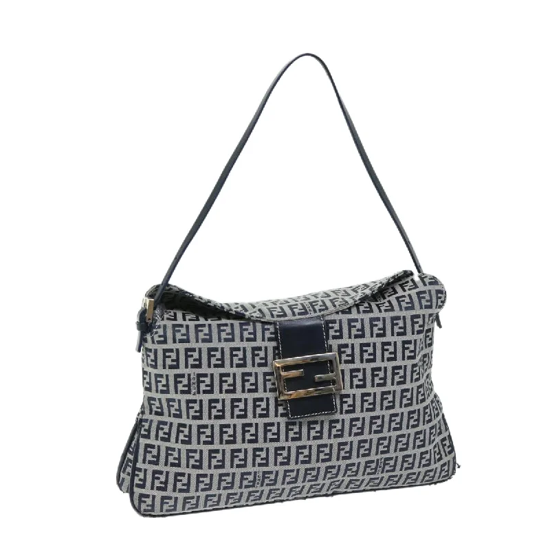 Best bags for weekend getawaysFENDI Zucchino Canvas Mamma Baguette Shoulder Bag Navy  yk11046