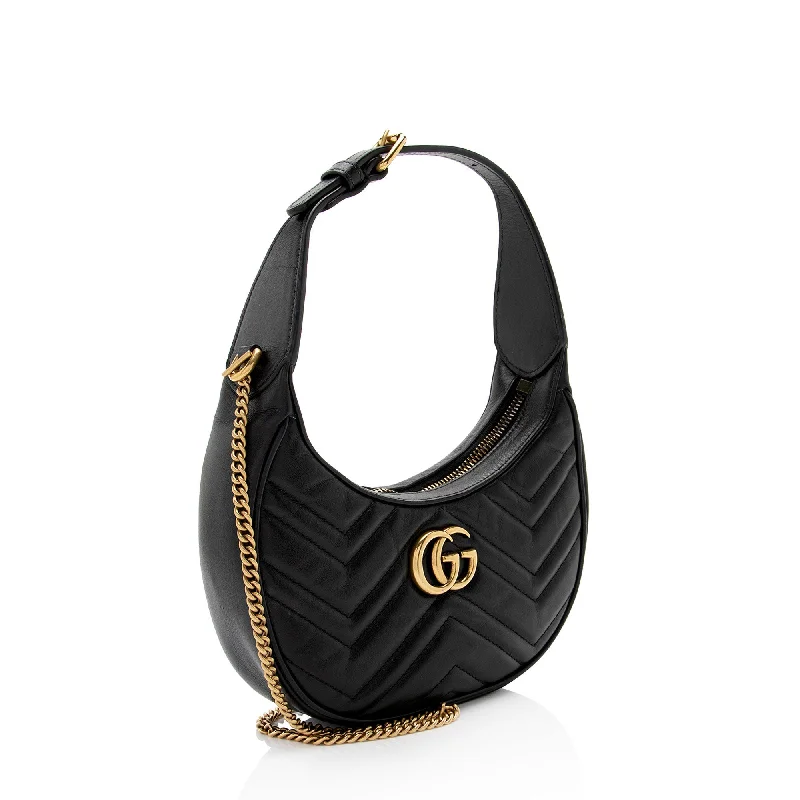 Luxury brand bags on saleGucci Matelasse Leather GG Marmont Half Moon Mini Shoulder Bag (KwqPFJ)