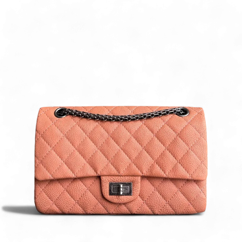 Crossbody bags for everyday useChanel 2.55 Reissue 225 - 24CM Caviar Quilted Caramel Blush Ruthenium Silver Hardware Series 22