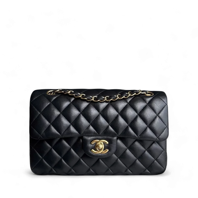 Luxury brand bags on saleChanel Classic Flap Small - 23CM Quilted Lambskin Black Gold Hardware Series 26