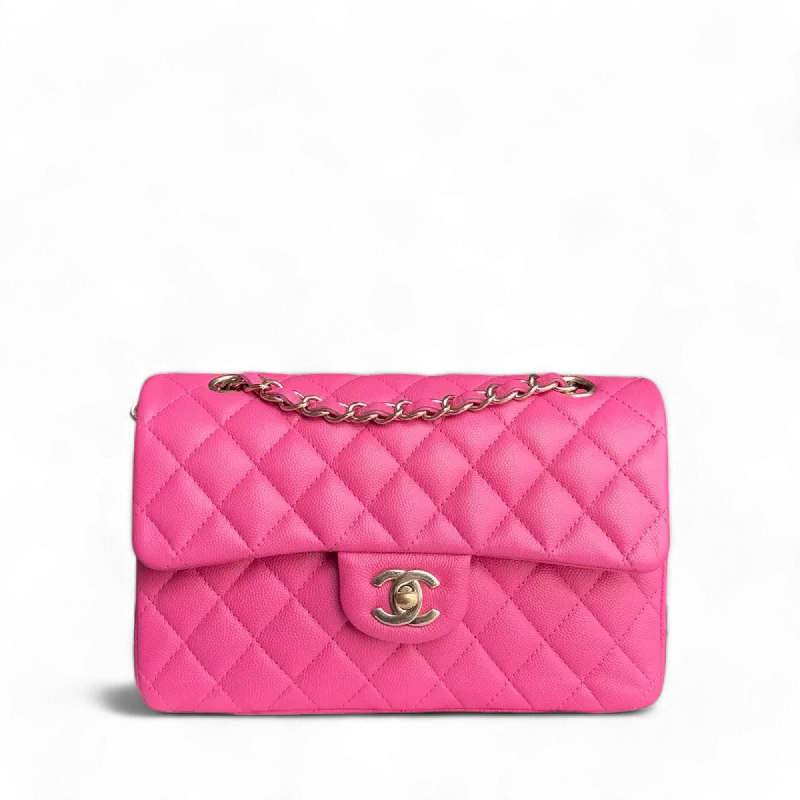 Mini bags for evening outChanel Classic Flap Small - Caviar Quilted Hot Pink Gold Hardware Series 30