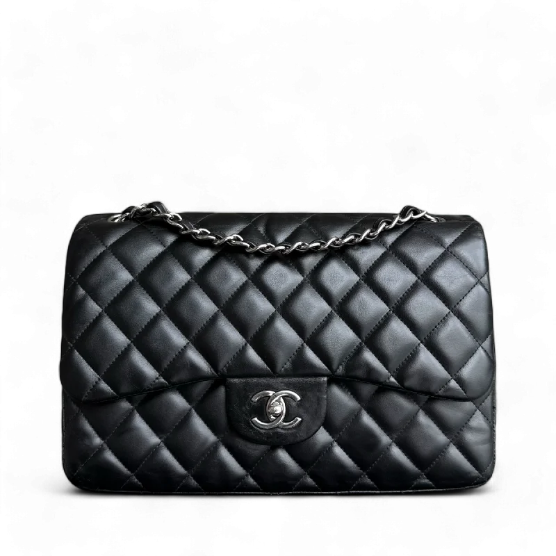 Lightweight duffle bags for gymChanel Classic Flap Jumbo - Double Flap 30CM Quilted Lambskin Series 14