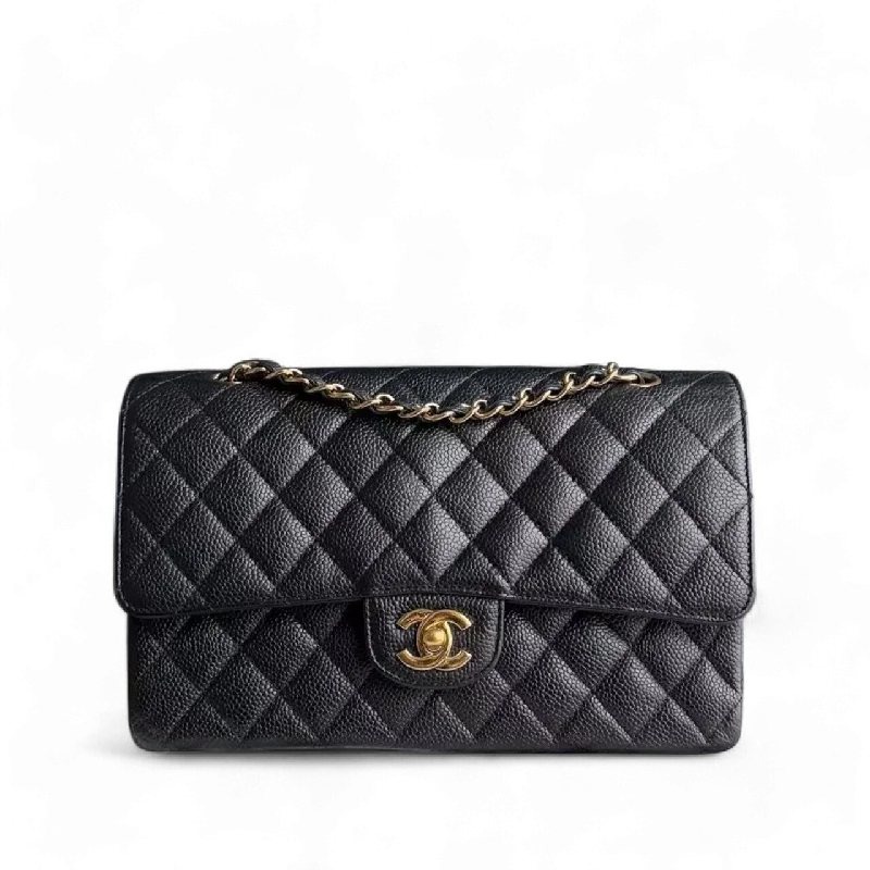 Best-selling designer bags 2025Chanel Classic Flap Medium - Caviar 25CM Quilted Black Gold Hardware Series 13