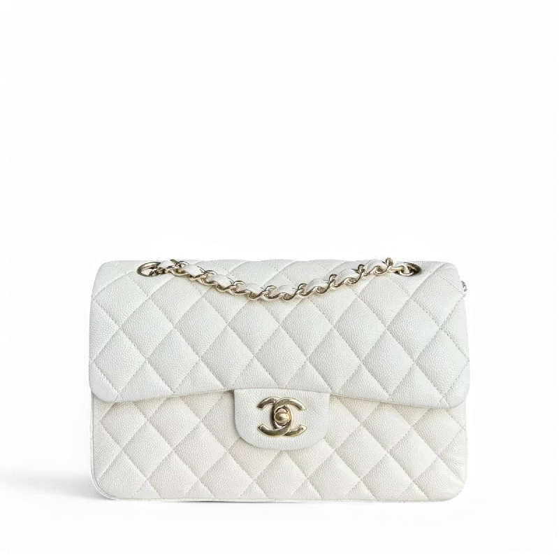 Best bags for photographersChanel Classic Flap Small - Caviar 23CM Quilted Cream White Gold Hardware Series 27