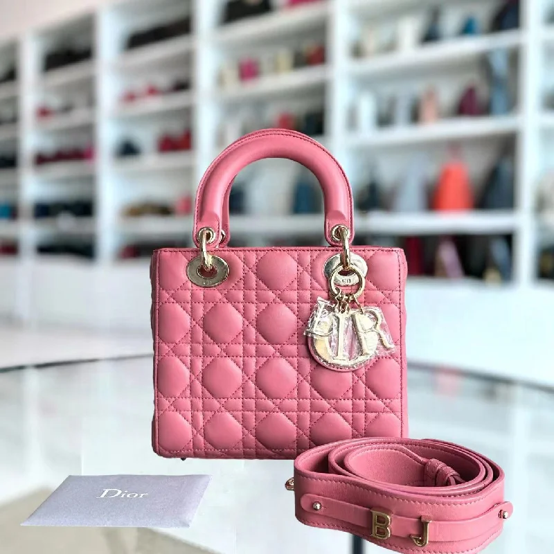 Designer bags for women*ABC Strap* Lady Small Cannage Lambskin My ABC MYABC Charm Light Pink GHW