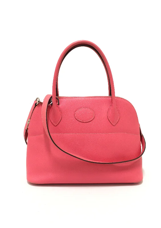 Luxury bags with exotic skinsAuthentic Hermes Pink Bolide 27 Epsom Leather Handbag/Shoulder Bag