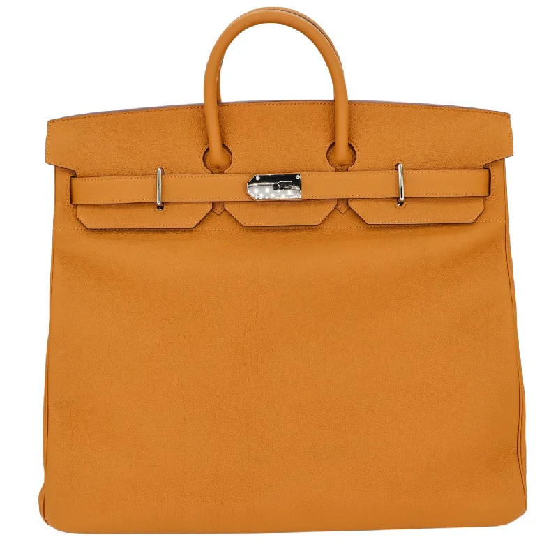 Affordable leather bagsHermès 50cm HAC Caramel Togo Leather Palladium Hardware